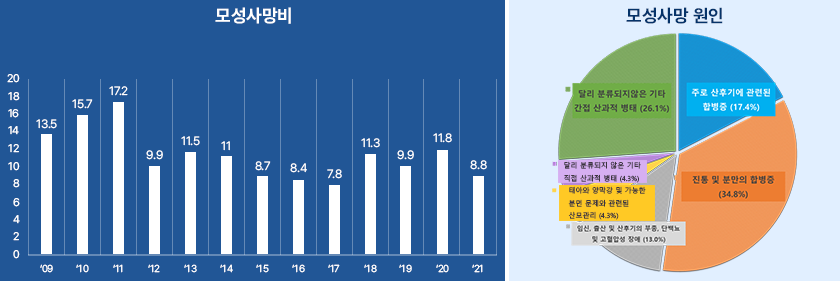 출산 연령 (2021) / 출산 연령 증가 / 35세 고령 산모